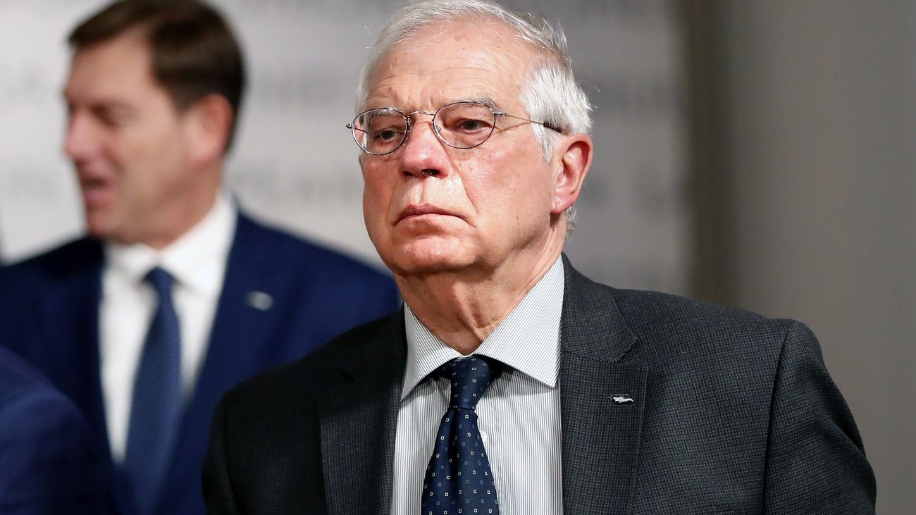 Josep Borrell durante la reunión informal de ministros de Exteriores de la Unión Europea en Bucarest
