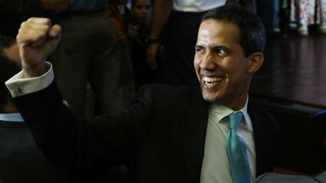 El jefe del Parlamento, Juan Guaidó