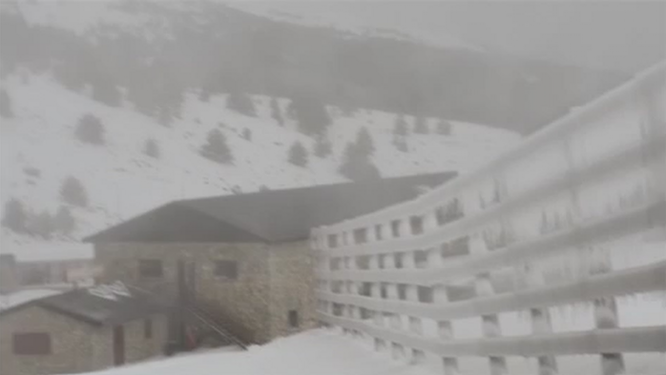 Aviso amarillo por nieve y fuertes rachas de viento en la Sierra de Madrid