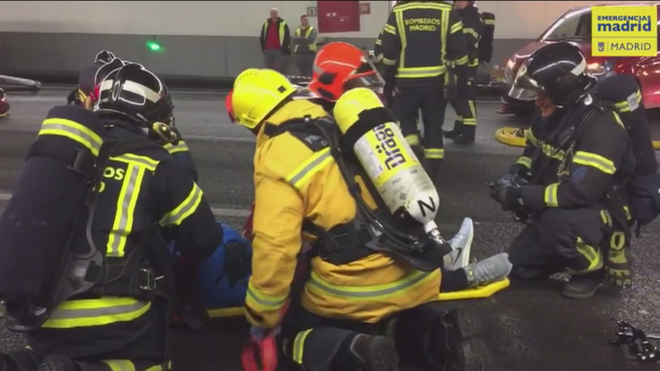 Simulacro en la M-30