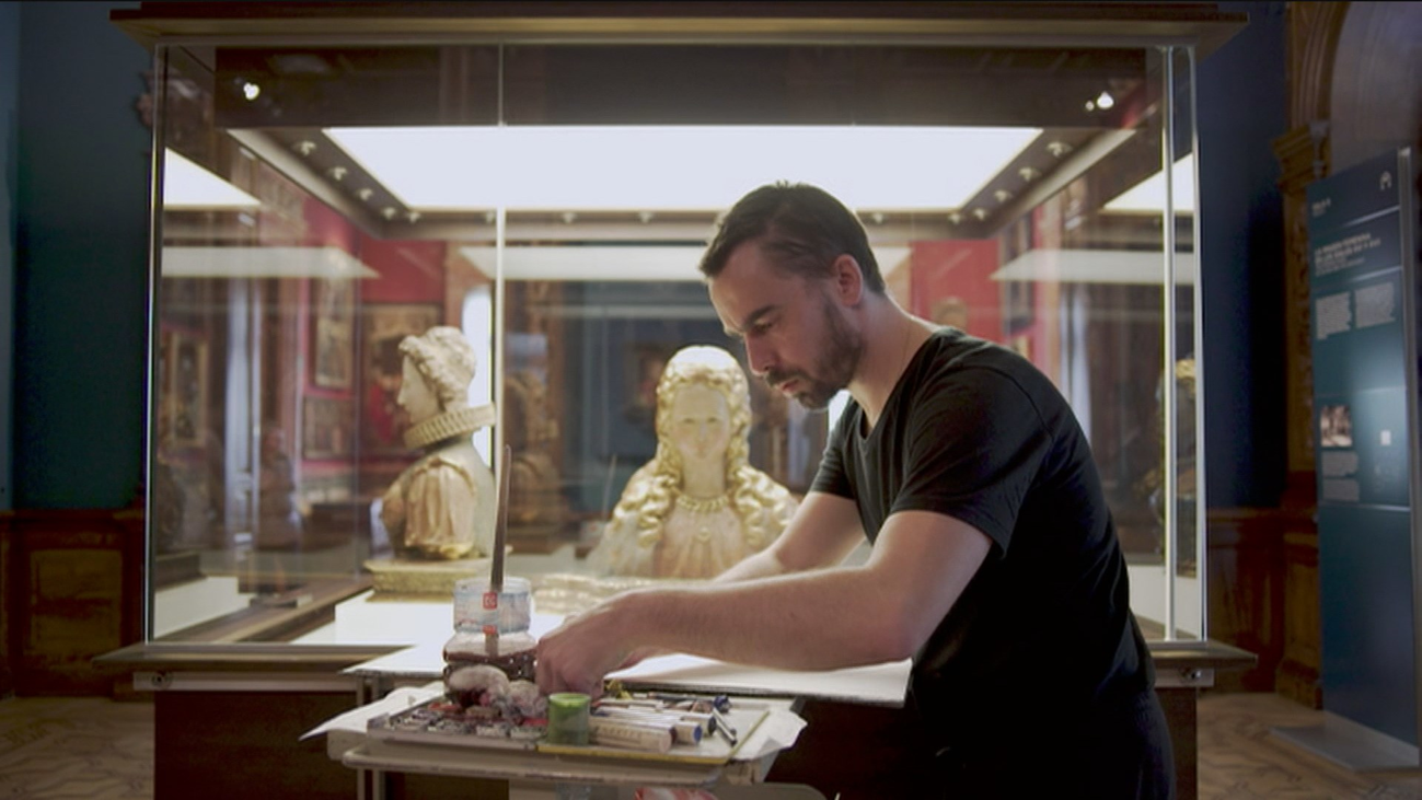 Un pintor interpreta los clásicos del Museo Lázaro Galdiano con 35 dibujos