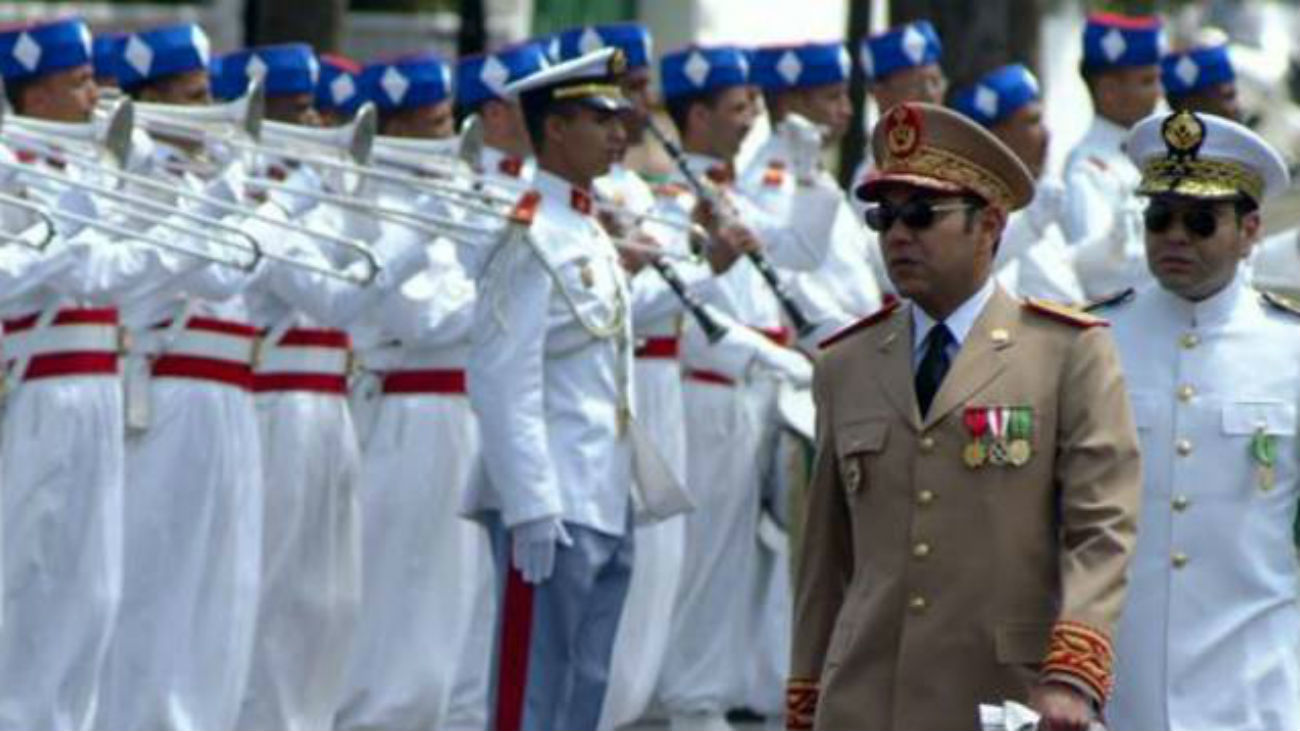 El rey Mohamed VI durante el 50 aniversario del Ejercito marroquí en 2008