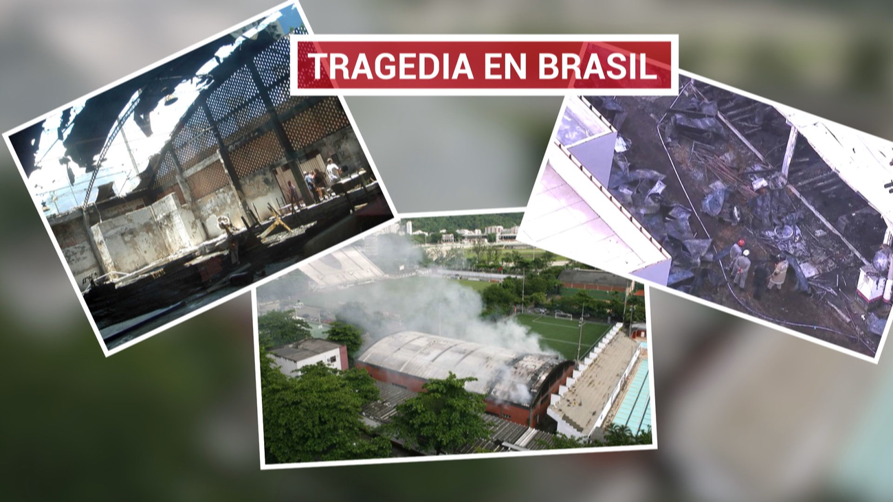 Diez muertos por un incendio en la residencia del Flamengo