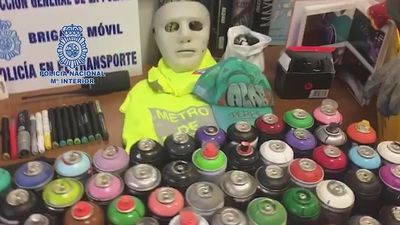 Detenidos 18 grafiteros por 159 daños en trenes valorados en 650.000 euros