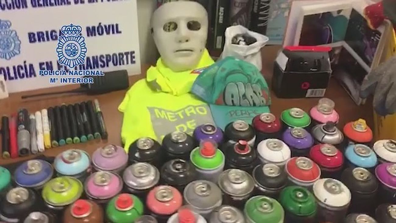 Detenidos 18 grafiteros por 159 daños en trenes valorados en 650.000 euros