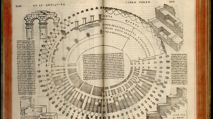 Sebastiano Serlio, Libro primo [-quinto] d' architecture, ca.1551. Venecia Biblioteca de la Escuela de Arquitectura de la Universidad Politécnica de Madrid