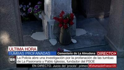 La Policía investiga las pintadas en las tumbas del fundador del PSOE y La Pasionaria