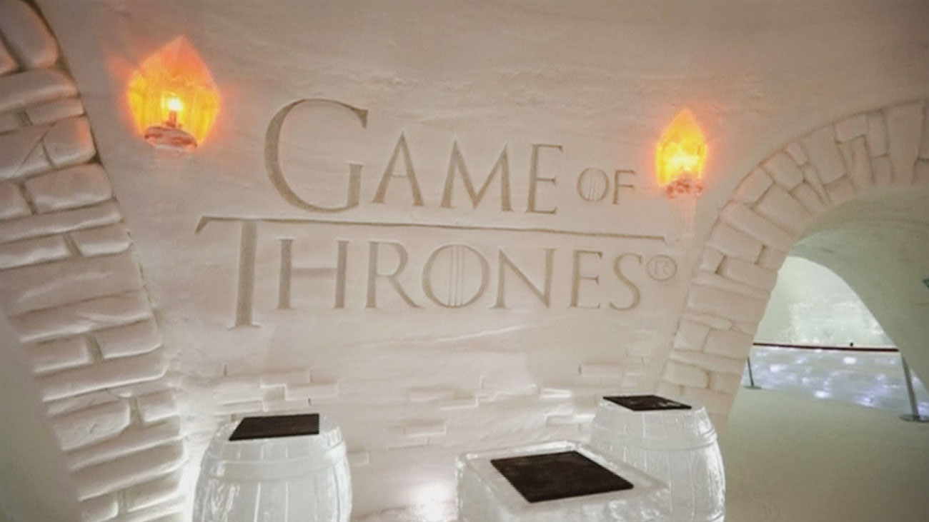 Esculturas de hielo muy televisivas