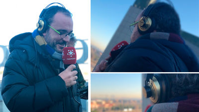 Juan Pablo Colmenarejo despide el programa desde la azotea del edificio de Telemadrid