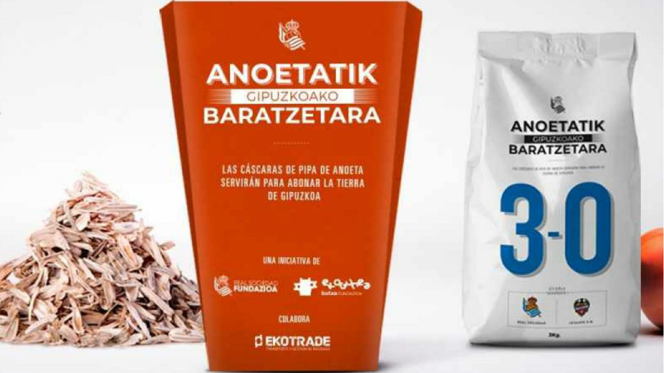 La Real Sociedad convierte en abono las cáscaras de pipas