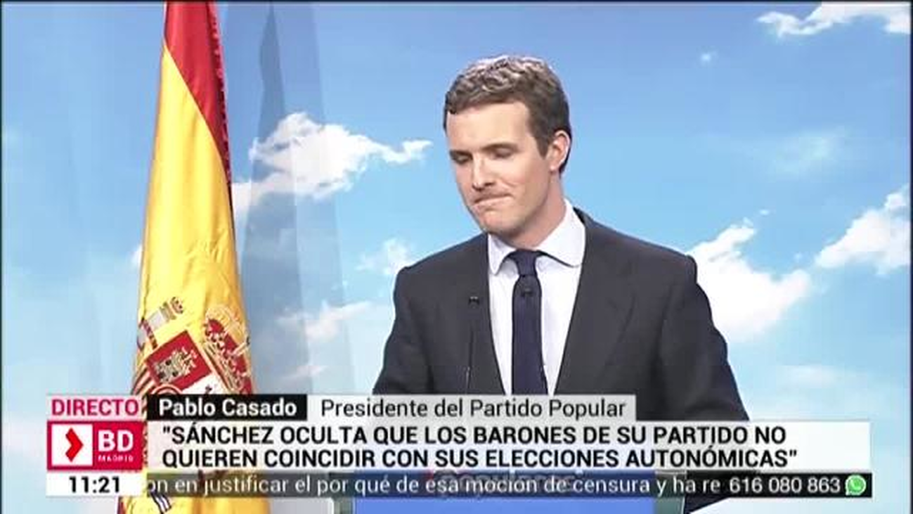 Casado: "El PP ha conseguido que el Gobierno de Sánchez tire la toalla"