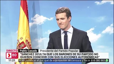 Casado: "El PP ha conseguido que el Gobierno de Sánchez tire la toalla"