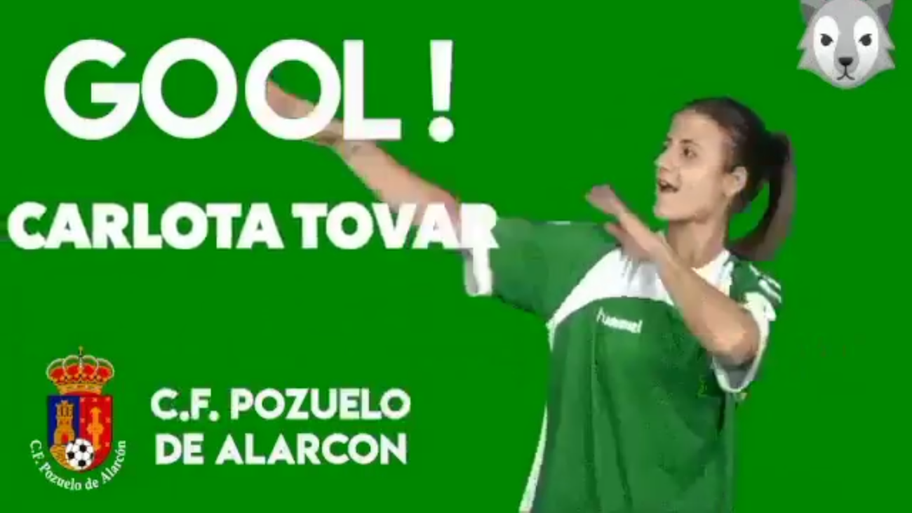 Gol de Carlota, del Pozuelo, al Rayo B (0-3)