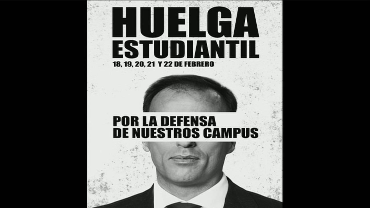 Huelga de estudiantes en la Universidad Rey Juan Carlos