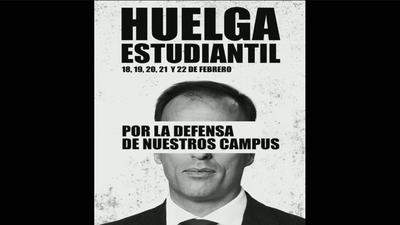 Huelga de estudiantes en la Universidad Rey Juan Carlos