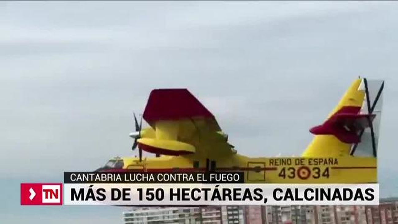 Cerca de 30 incendios permanecen activos en Cantabria