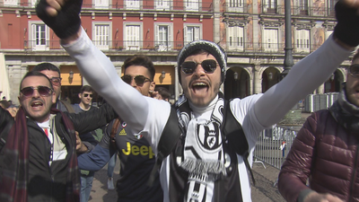 Más de 3.500 aficionados del Juventus animan Madrid