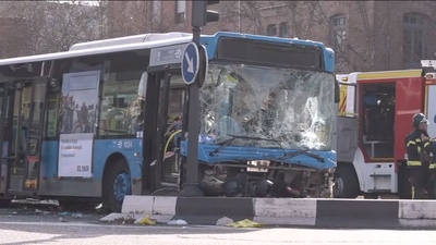 Aparatoso accidente de autobús en O'Donnell