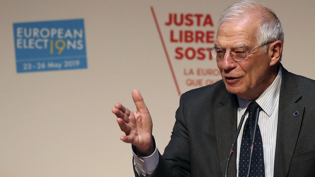 El ministro de Asuntos Exteriores, Josep Borrell, durante la Convención del Partido Socialista Europeo