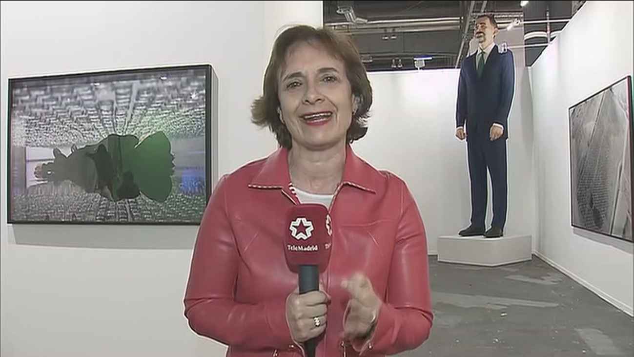 Figura hiperrealista de Felipe VI en ARCO, que deberá ser quemada