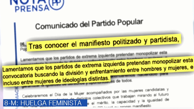 El PP acusa a la "extrema izquierda" de querer "monopolizar" la huelga del 8-M