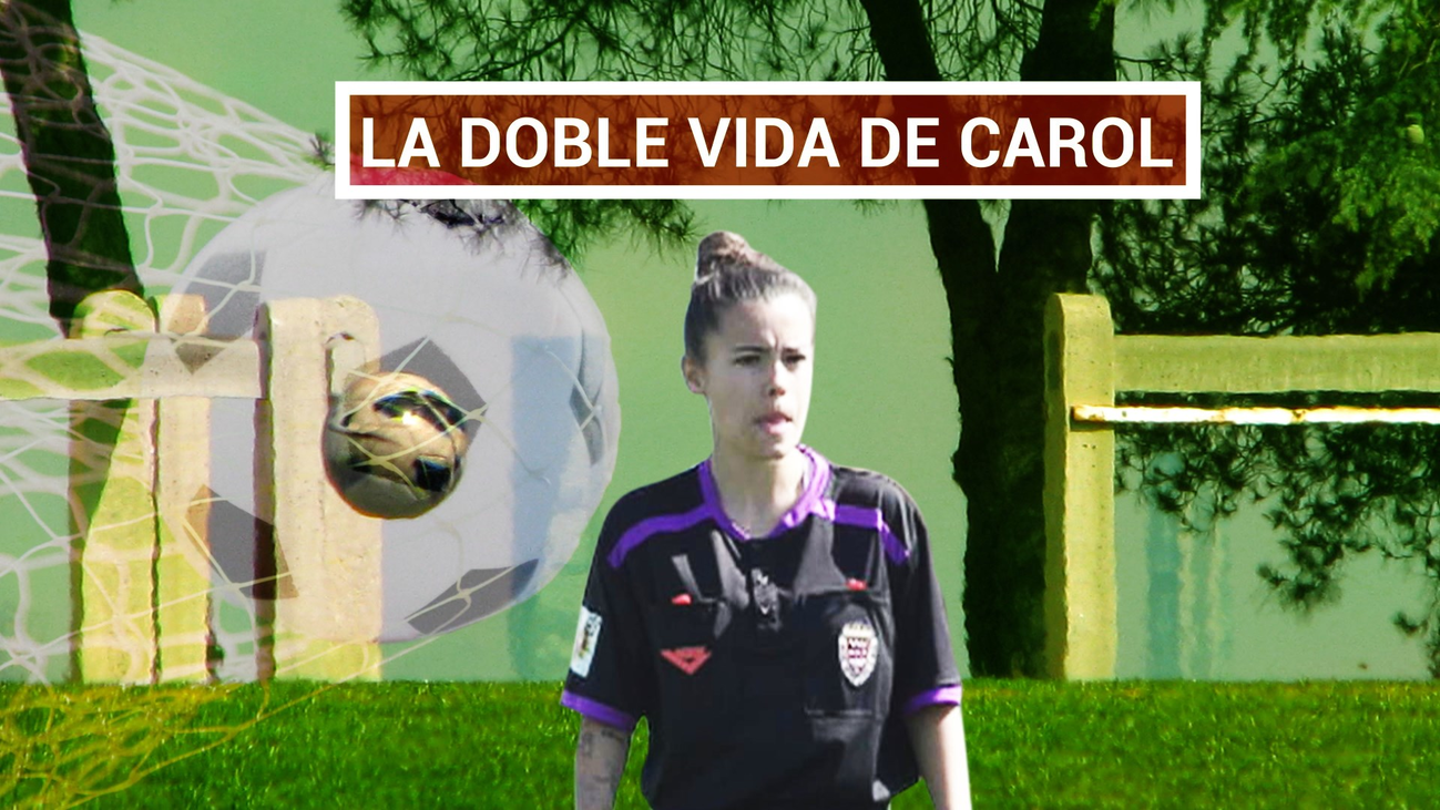 Carol, jugadora del Madrid CCF y árbitro