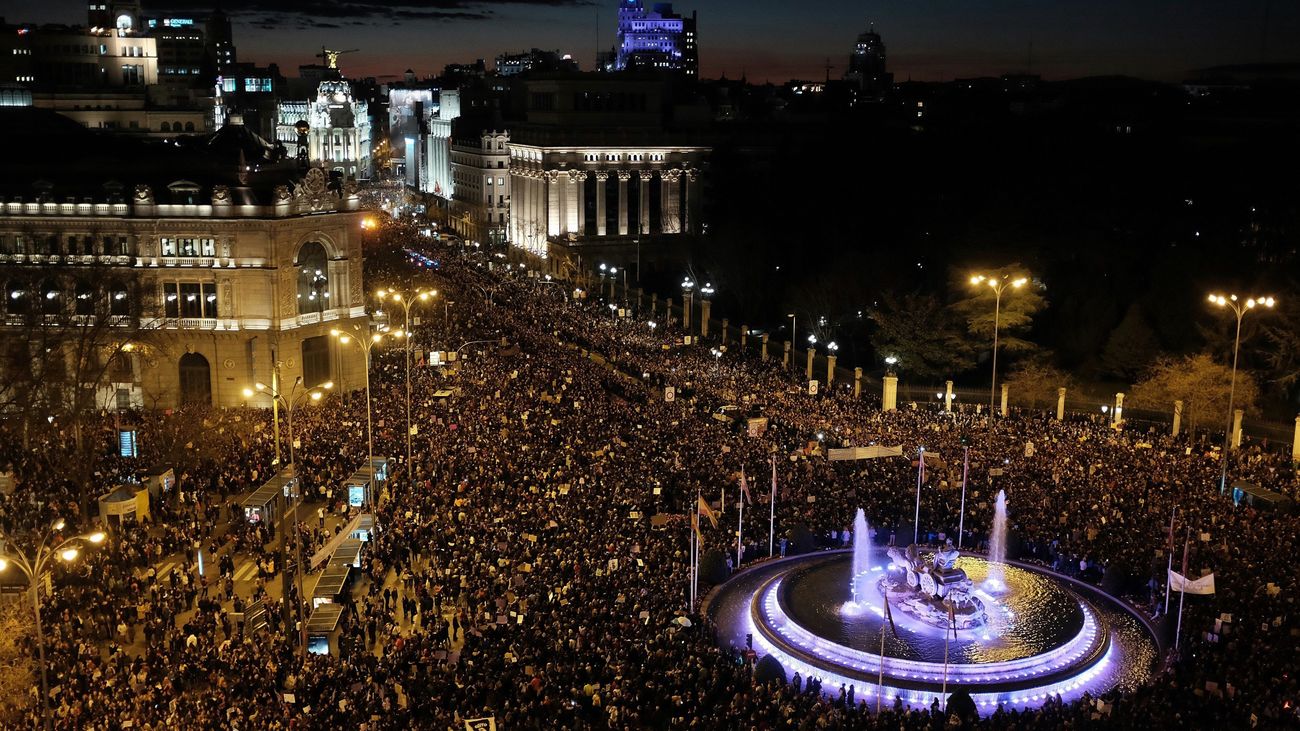 La marcha del 8-M, de Cibeles a Gran Vía