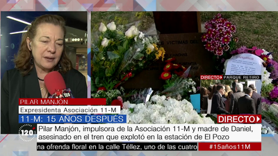 Pilar Manjón, impulsora de la Asociación 11-M: "Es un día de memoria y de tristeza"