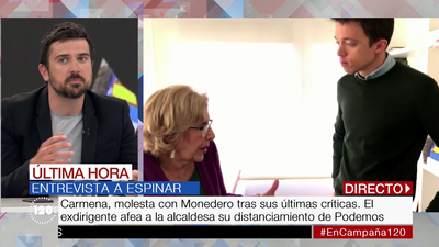 Ramón Espinar y la división de Podemos: “Por separado es una mala solución”