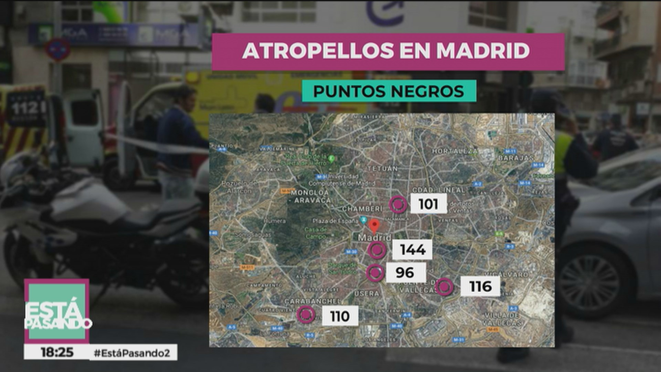 ¿Cuáles son los puntos negros con más atropellos de Madrid?