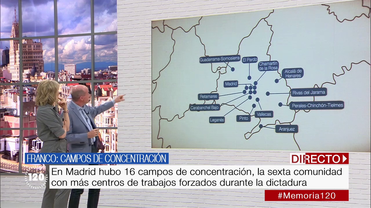 Franco creó 296 campos de concentración en España, 16 en Madrid