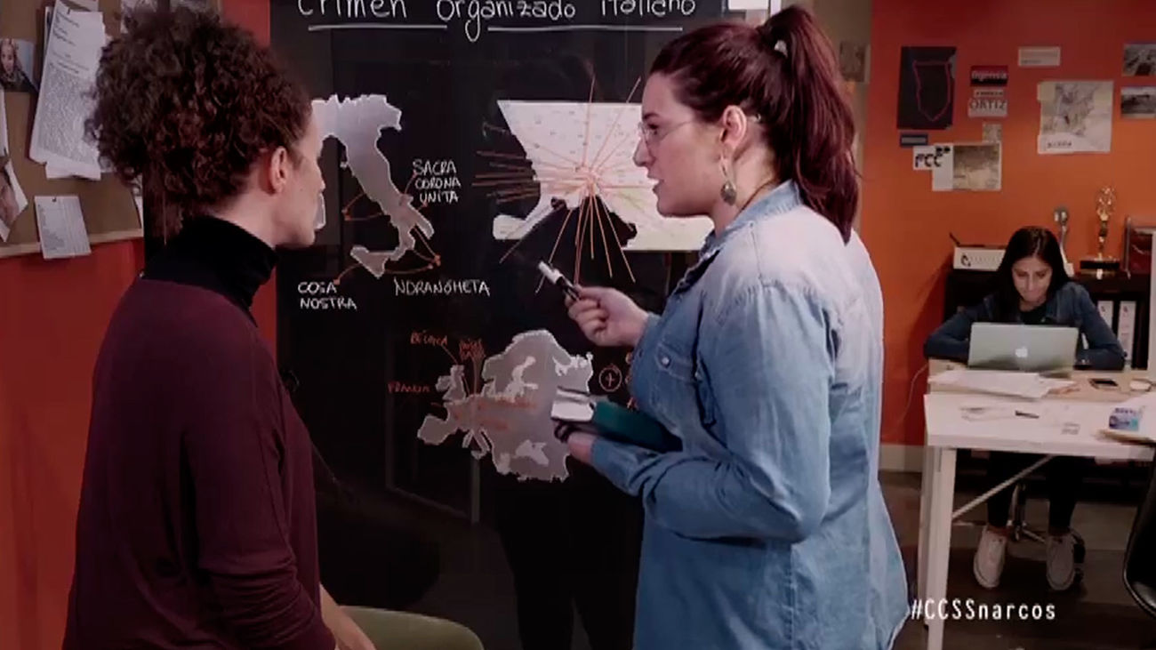 Raquel Riaño y Agustina Pozzi, en un momento de la investigación