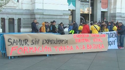 Los trabajadores del Samur protestan por el cambio en el acceso a funcionario de carrera