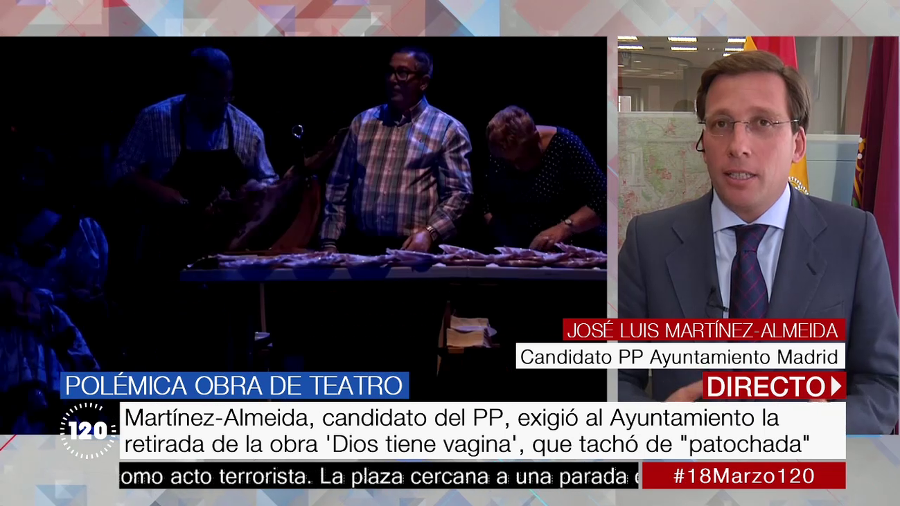 Martínez-Almeida califica la obra 'Dios tiene vagina' como una "ofensa"