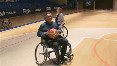 Pepu Hernández apoya la escuela de baloncesto en silla de ruedas del Estudiantes