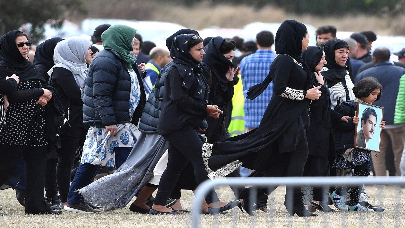 Familiares de las víctimas del atentado de Nueva Zelanda
