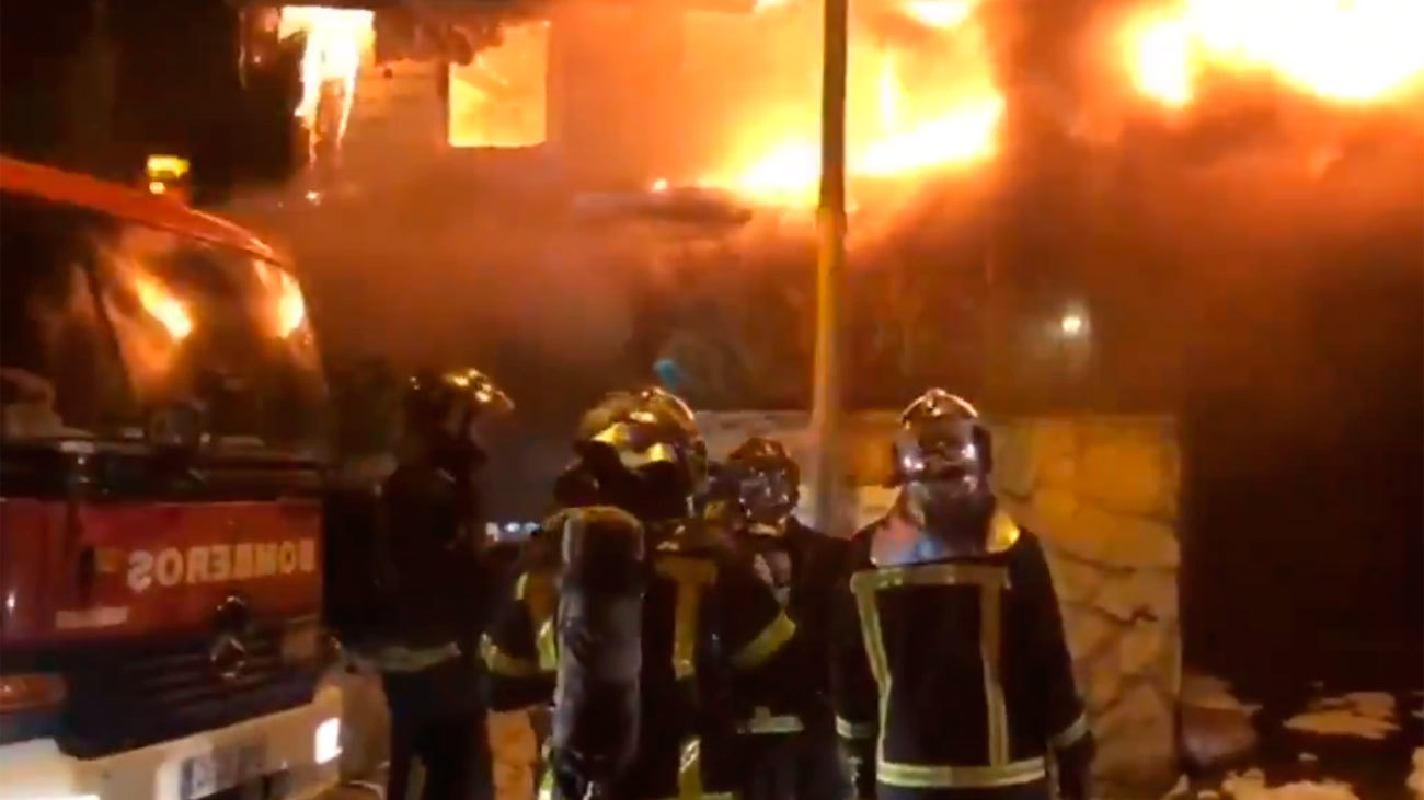 Incendio en un chalet de Becerril de la Sierra