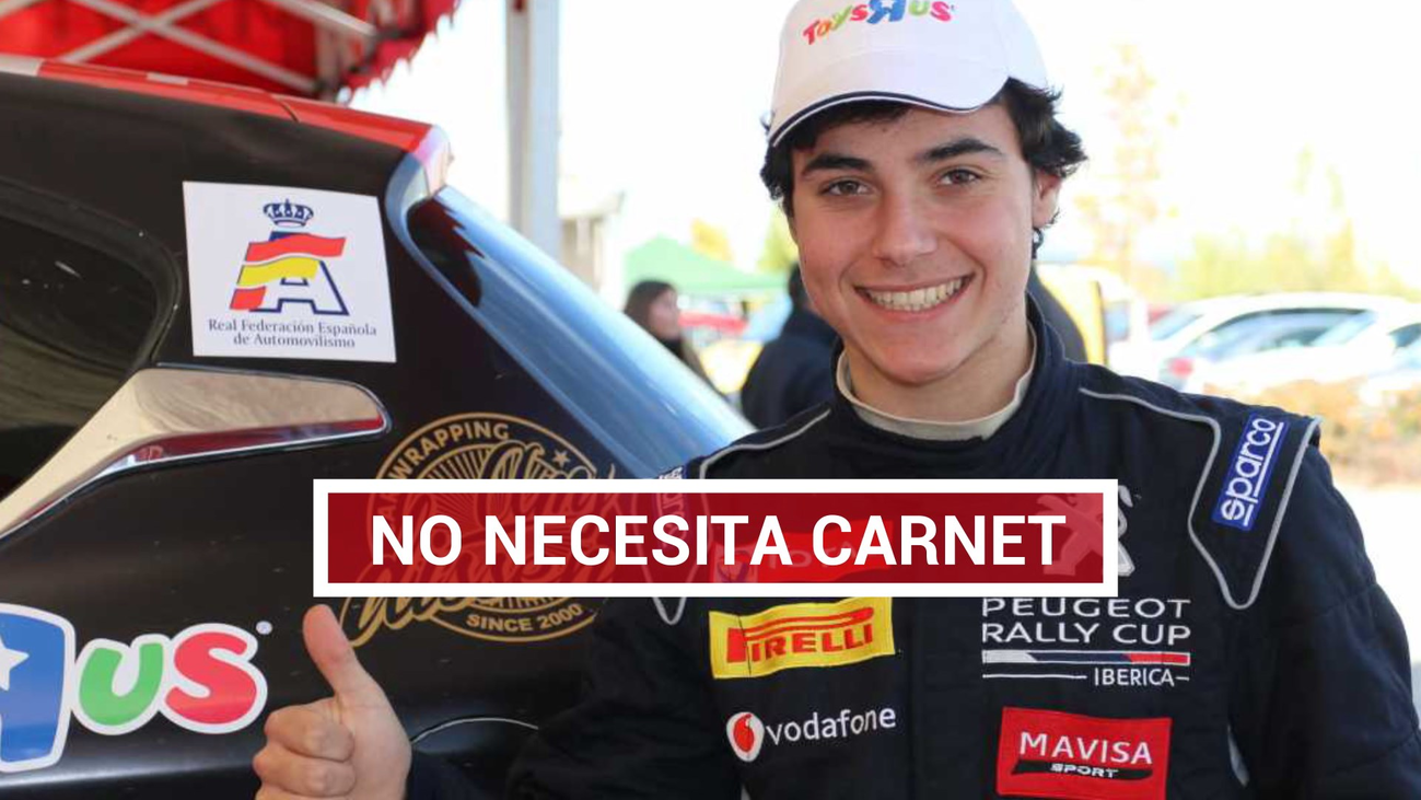 Oscar Palomo, un piloto de rally sin carnet de conducir