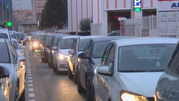 Atascos en el barrio de Rejas