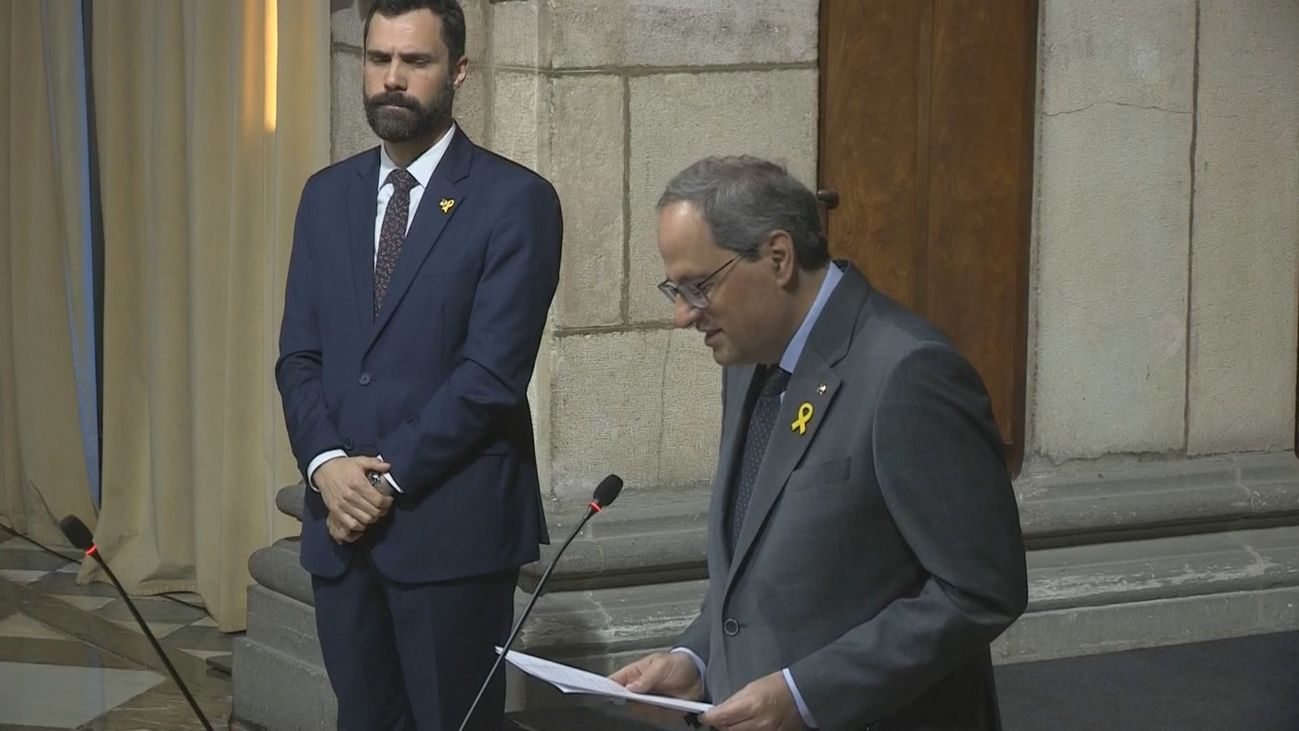 Torra llama a "reforzar todos los frentes" políticos en Cataluña
