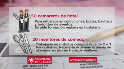 Se buscan 50 camareros para trabajar en un hotel de Madrid
