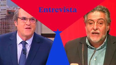 Los candidatos del PSOE Ángel Gabilondo y Pepu Hernández, en Telemadrid