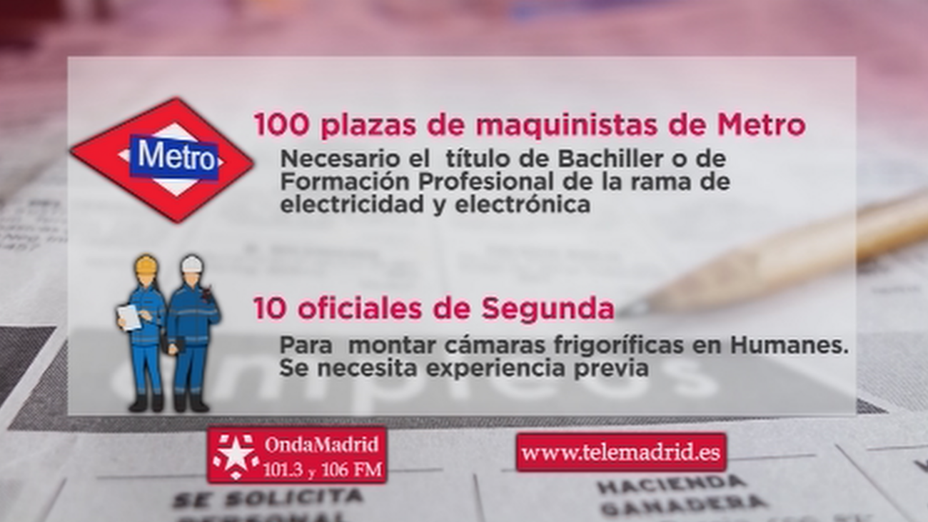 Se buscan 100 maquinistas para trabajar en el Metro de Madrid