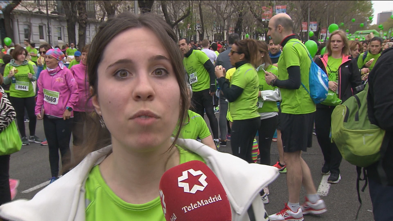Una "gran marea verde" corre en Madrid contra el cáncer