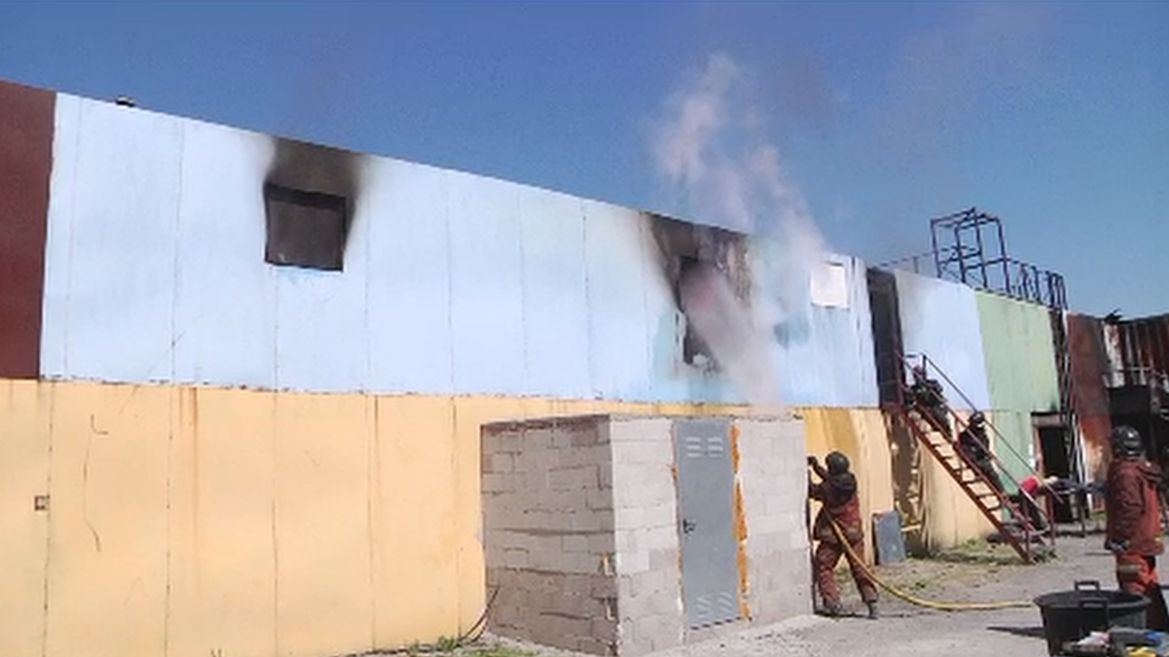 Así practican los bomberos del Ayuntamiento de Madrid