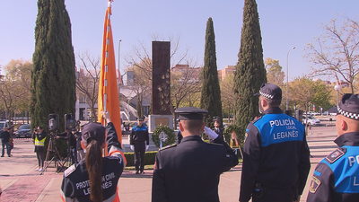 Homenaje a los vecinos y GEO fallecidos en Leganés por el 11M