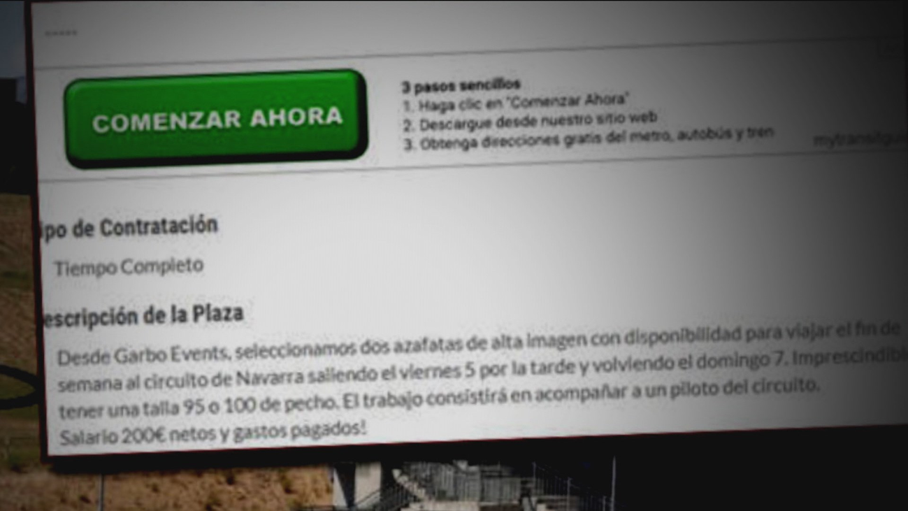 Indignación ante un anuncio para azafatas de automovilismo con "una 95 de pecho"