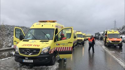 Reabierto parcialmente el tráfico de la A-1 en Somosierra tras el accidente múltiple