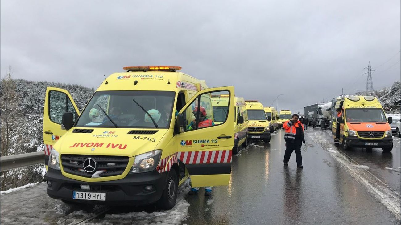 El accidente se ha producido a la salida del túnel de Somosierra