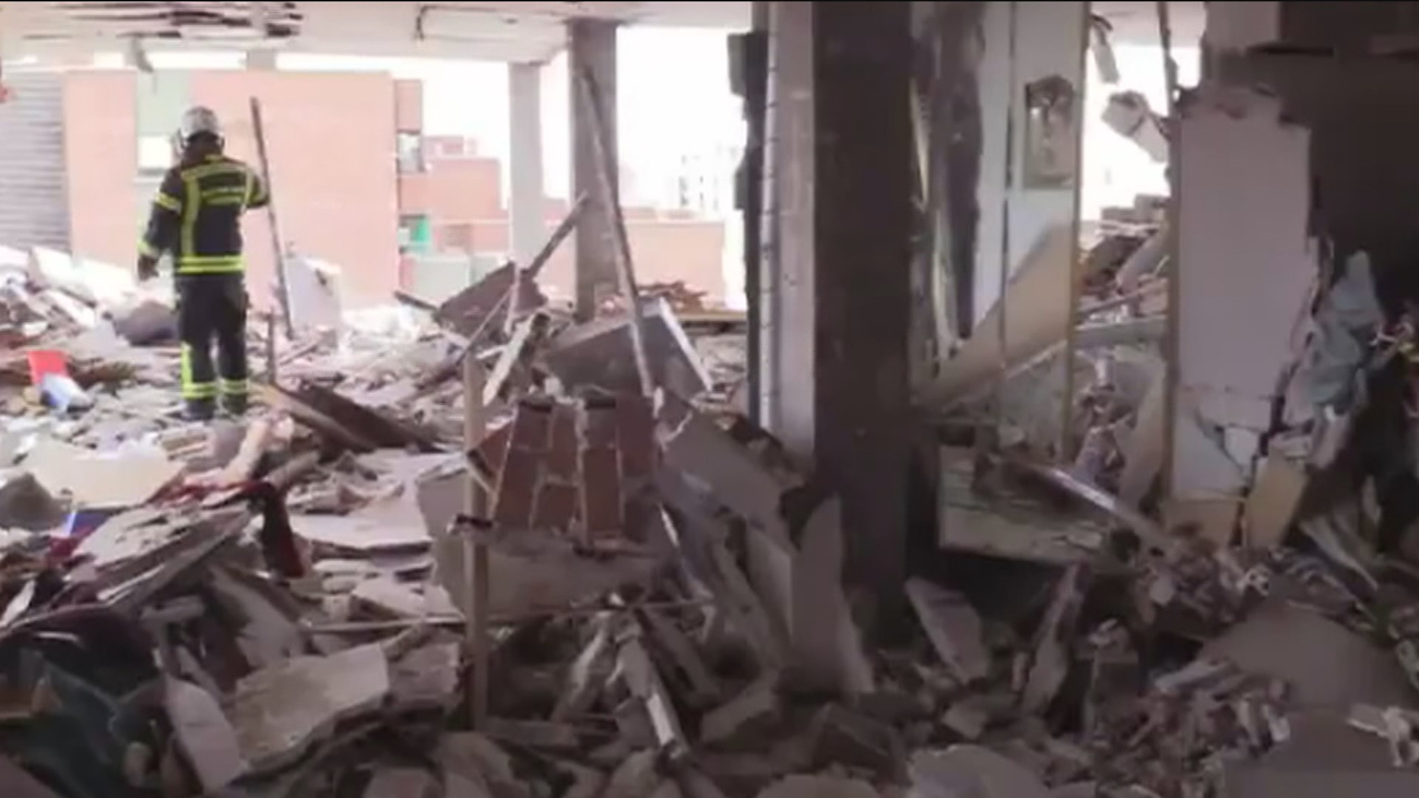 Finalizan los trabajos de desescombro en el edificio de Vallecas